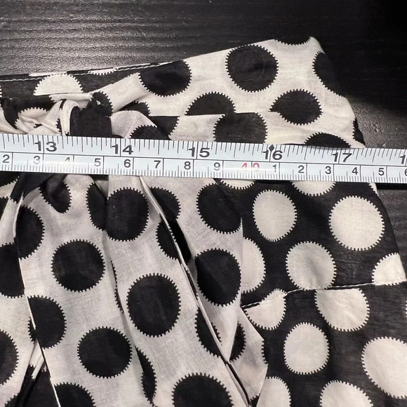 Alfani Size 10 Cotton A-Line Skirt Polka Dot Skirt Lined Pleated - Picture 8 of 9